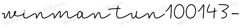 winman tun100143字体转换
